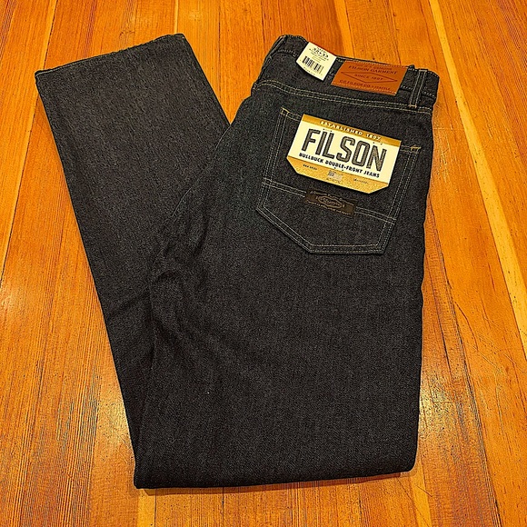 Filson Bullbuck Double-Front Jeans Rinse Indigo 32x30 - Picture 2 of 12
